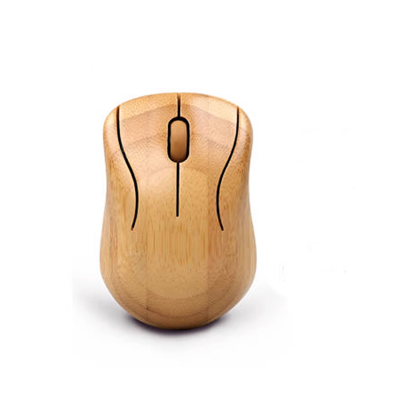 【 Yiwu Jiehao Bamboo and Wood Products 】【2025 New Style 】【 Bestseller 】 Wireless Bamboo Mouse Button Set Item Picture