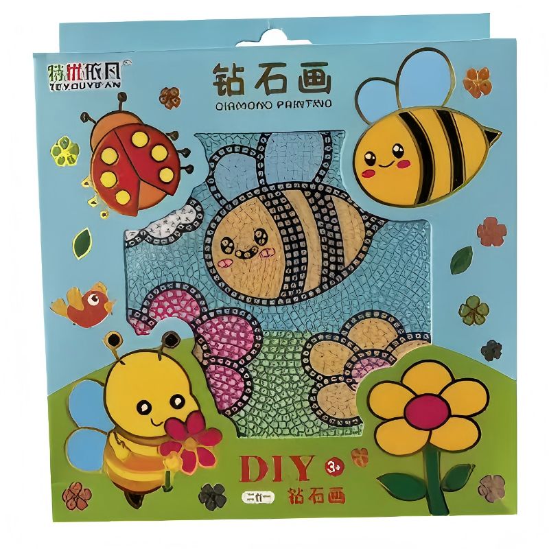 DIY cartoon pattern diamond painting, 18X18 size sticker art pic 6