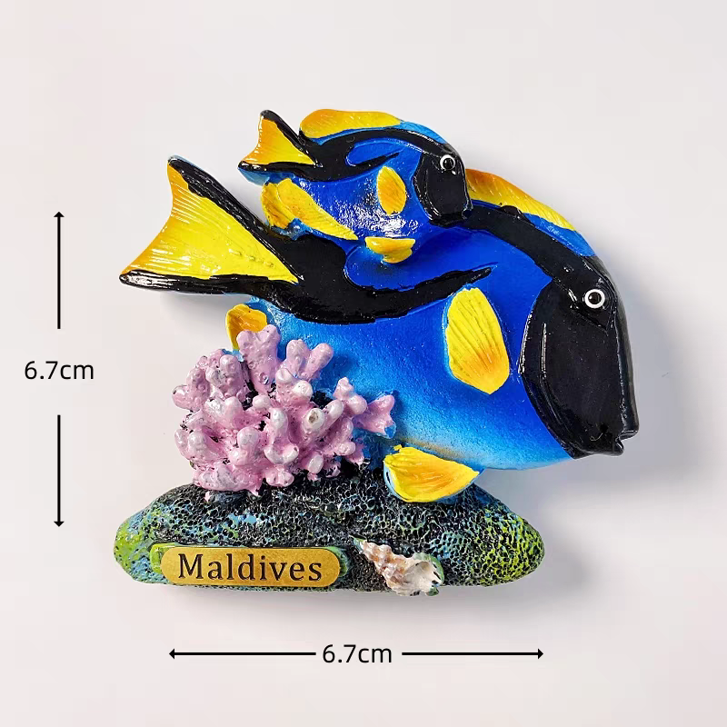 A series of creative hand-painted three-dimensional Marine animal decorative items and magnetic fridge magnets for Marine tourism souvenirs in Maldives, South America and other places detail image 6