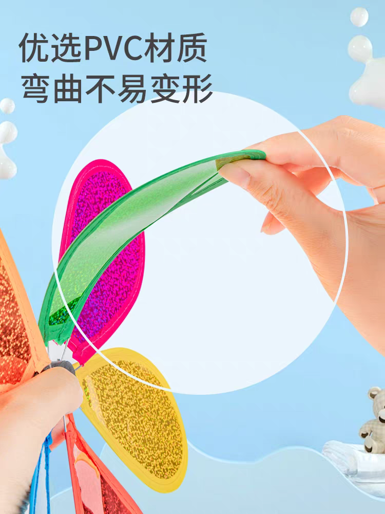 Colorful windmills, single and double layers, children's sunflowers, shining school, dancing, sports meeting, small props, outdoor street vending detail image 3
