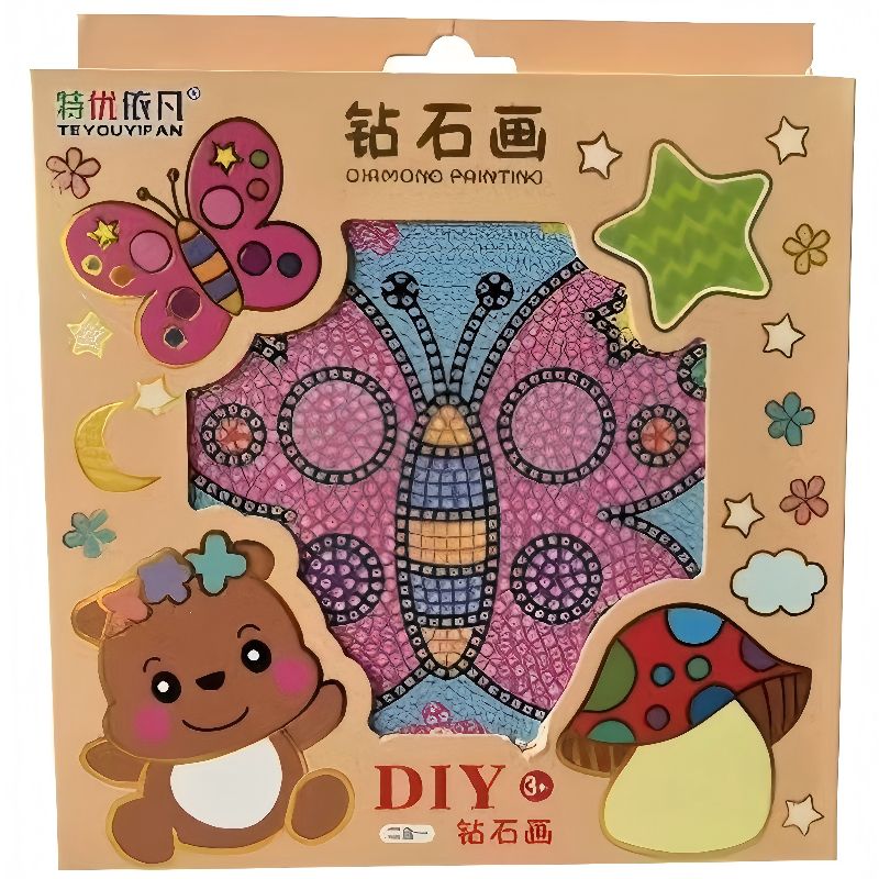 DIY cartoon pattern diamond painting, 18X18 size sticker art pic 5