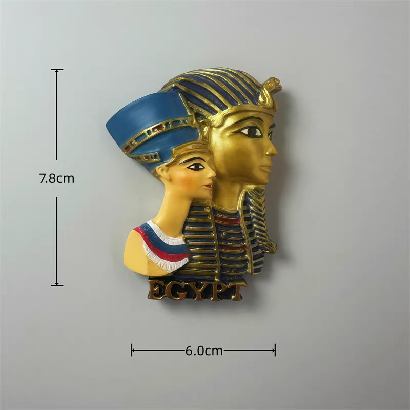Ancient Egyptian resin magnetic fridge magnets, incense burner handicrafts, figure cultural and creative gifts, diy resin fish tail handicrafts, resin handicrafts collection, tourist souvenirs detail image 18