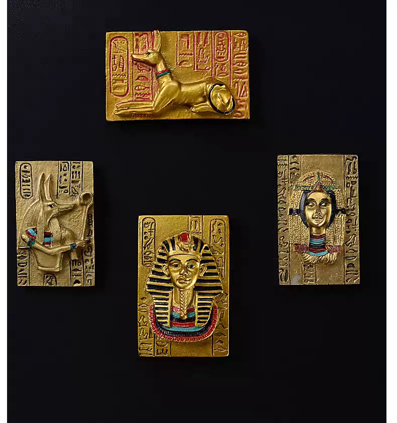 Ancient Egyptian resin magnetic fridge magnets, incense burner handicrafts, figure cultural and creative gifts, diy resin fish tail handicrafts, resin handicrafts collection, tourist souvenirs Specification image
