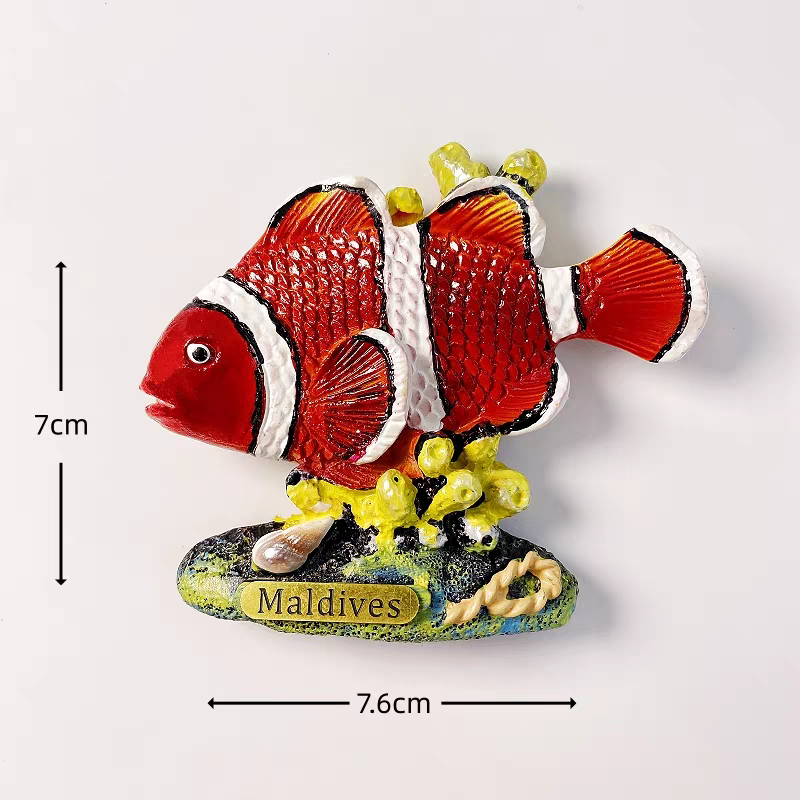 A series of creative hand-painted three-dimensional Marine animal decorative items and magnetic fridge magnets for Marine tourism souvenirs in Maldives, South America and other places detail image 8