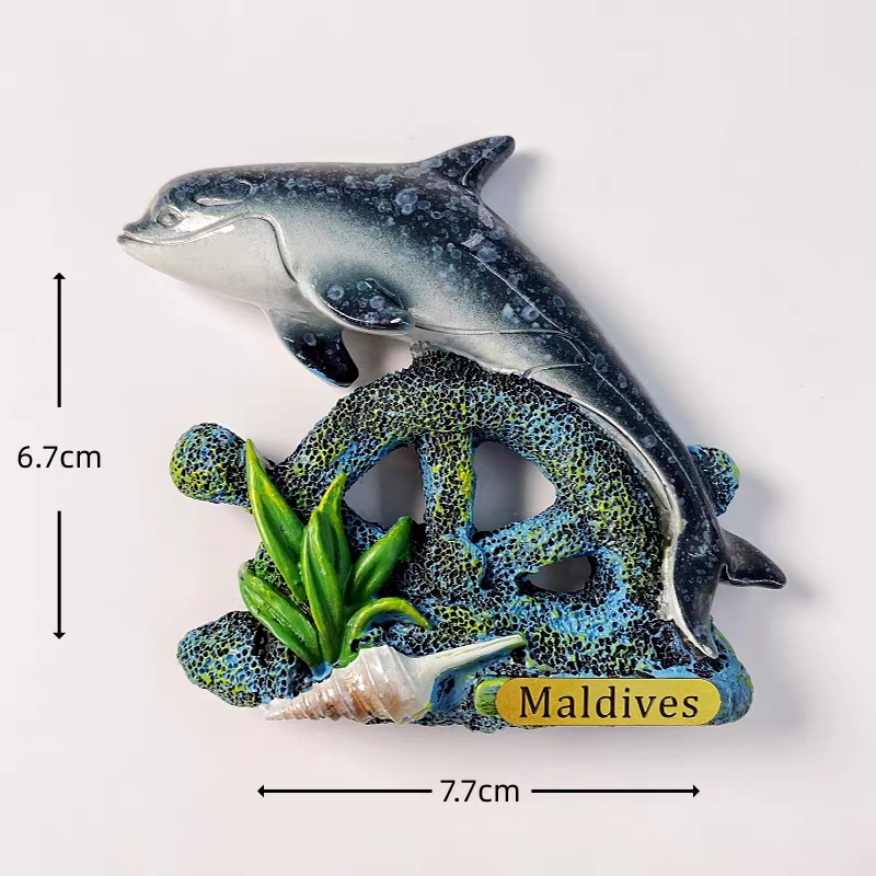 A series of creative hand-painted three-dimensional Marine animal decorative items and magnetic fridge magnets for Marine tourism souvenirs in Maldives, South America and other places detail image 11