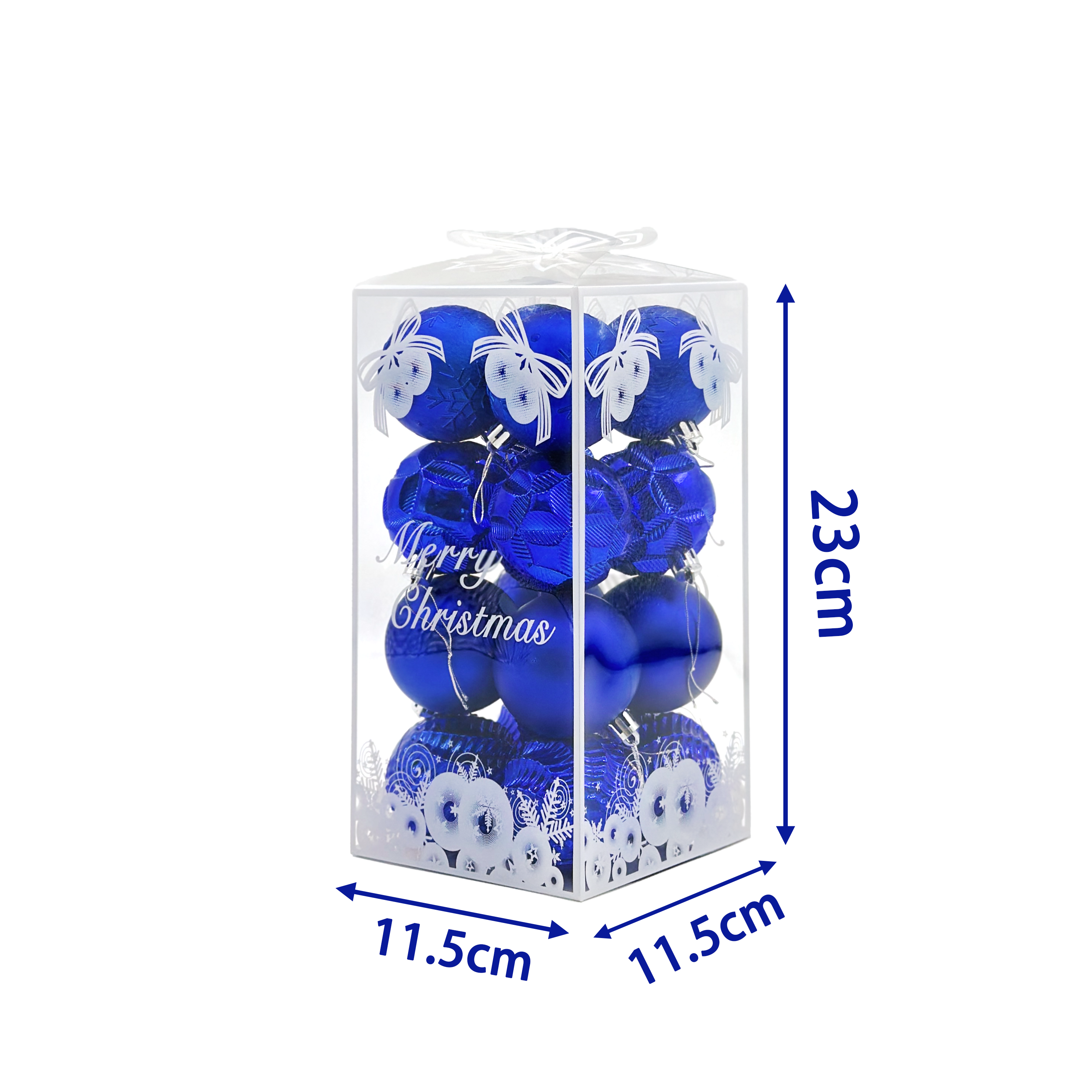 盛佳工艺圣诞球6CM 16PCS PVC耳朵盒圣诞装饰品圣诞节用品节日装饰SJ-6016挂饰详情1