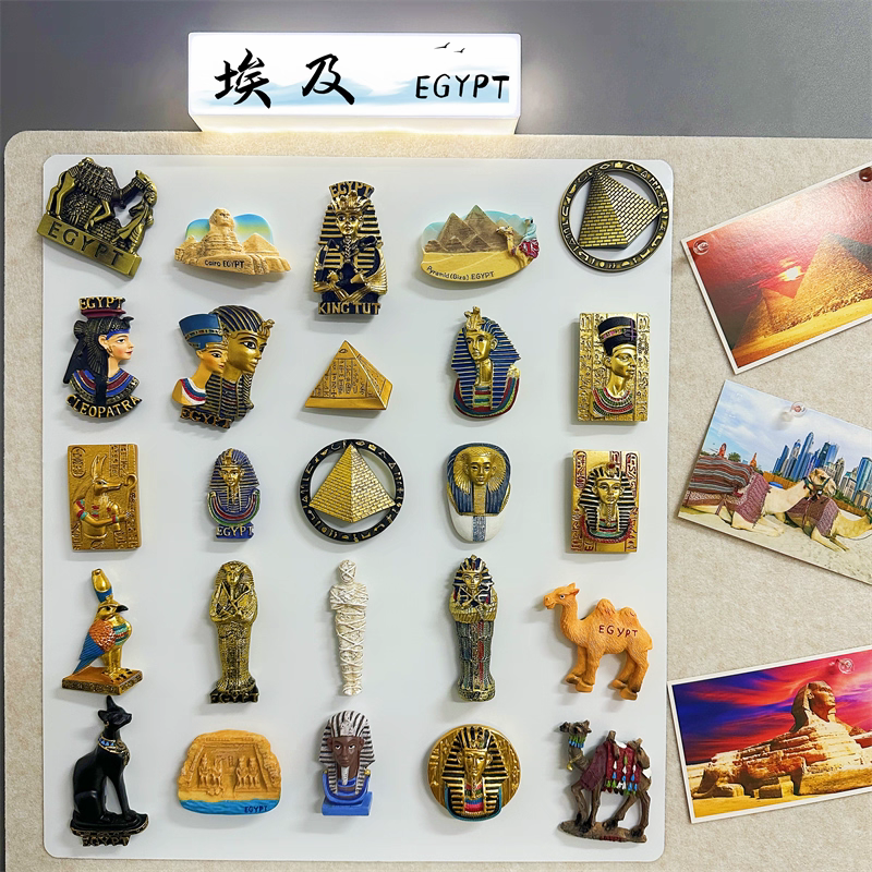 古埃及树脂磁性冰箱贴香炉工艺品人物文创礼品 diy树脂鱼尾树脂工艺品树脂工艺品收藏旅游纪念品