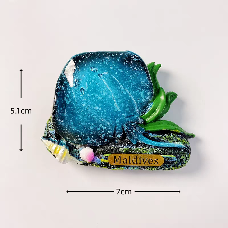 A series of creative hand-painted three-dimensional Marine animal decorative items and magnetic fridge magnets for Marine tourism souvenirs in Maldives, South America and other places detail image 2