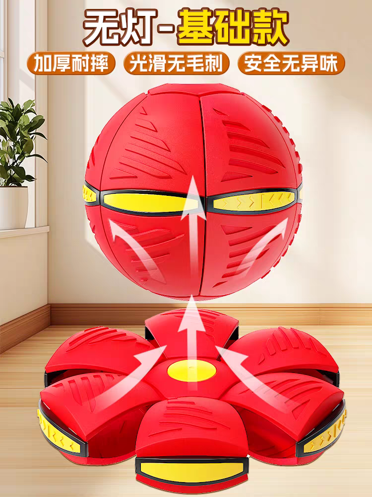 Children's elastic balls, trampling balls, flying saucer deformation balls, baby boys' bouncy outdoor luminous and educational baby toys detail image 3