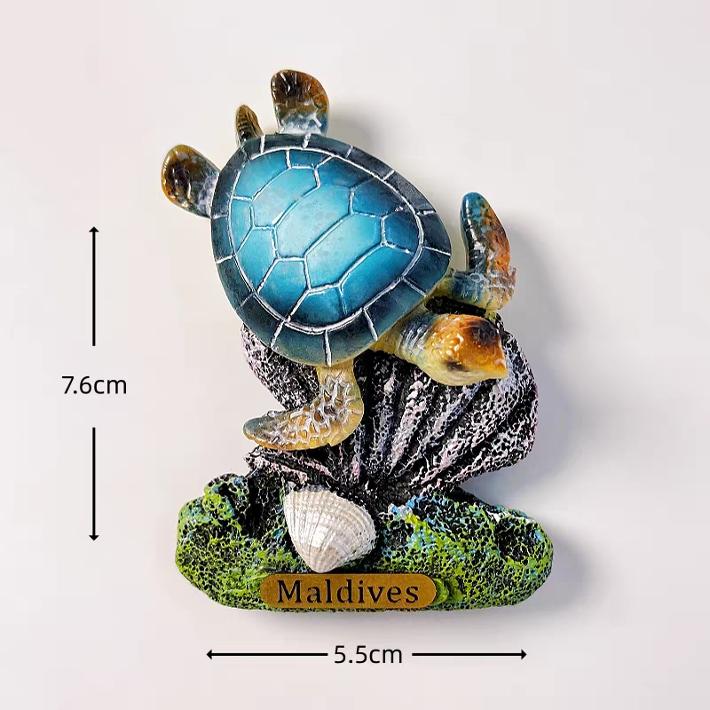 A series of creative hand-painted three-dimensional Marine animal decorative items and magnetic fridge magnets for Marine tourism souvenirs in Maldives, South America and other places Item Picture