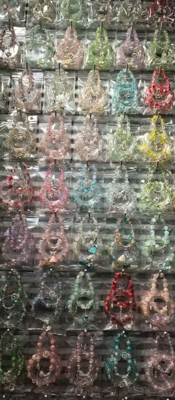 Star and Moon Crystal bracelet, cultural and creative jewelry, couple and men's styles, fashionable and versatile, natural style cultural and creative products, elastic bracelet, convenient to wear and take off detail image 5