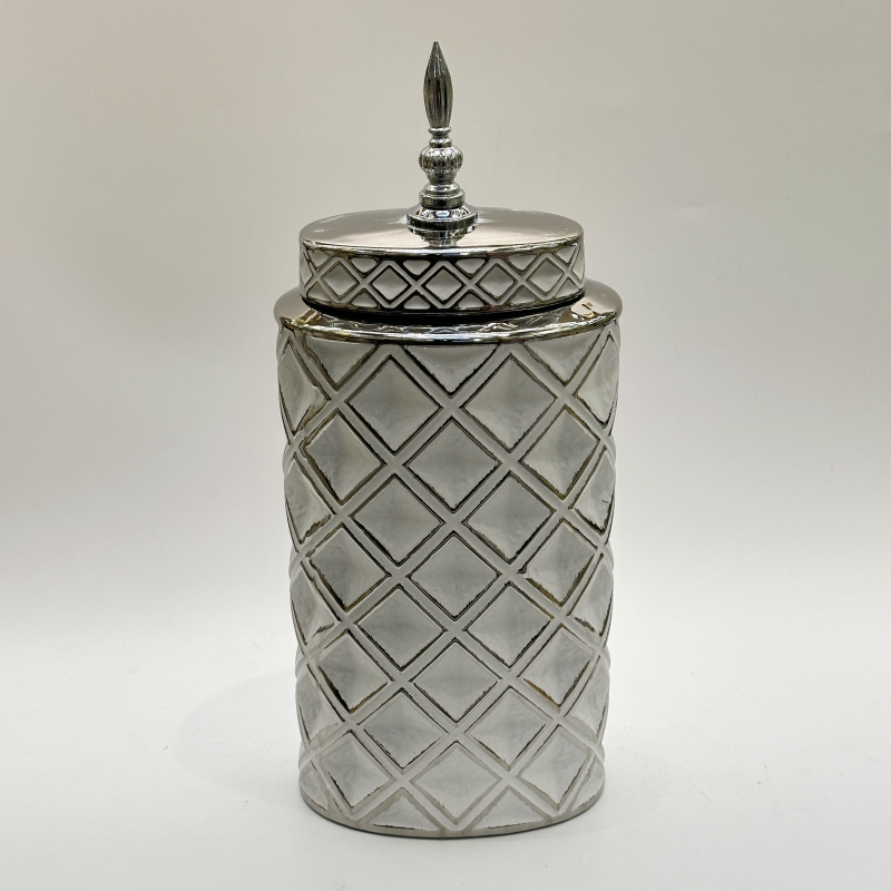 New high-end Chinese ceramic vase handicrafts, living room TV cabinet ornaments, dining room entrance table, dried fresh flower decorative ornaments, flower arrangements, light luxury decorative ornaments, flower art, living room dining table ornaments, realistic flower arrangements Specification image