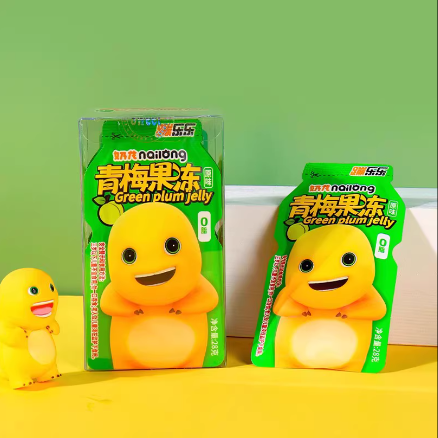 批发包邮蹦乐乐&奶龙青梅果冻百香果味280g水果冻休闲食品零食详情3