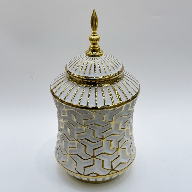 New high-end Chinese ceramic vase handicrafts, living room TV cabinet ornaments, dining room entrance table, dried fresh flower decorative ornaments, flower arrangements, light luxury decorative ornaments, flower art, living room dining table ornaments, realistic flower arrangement pottery Application Scenario