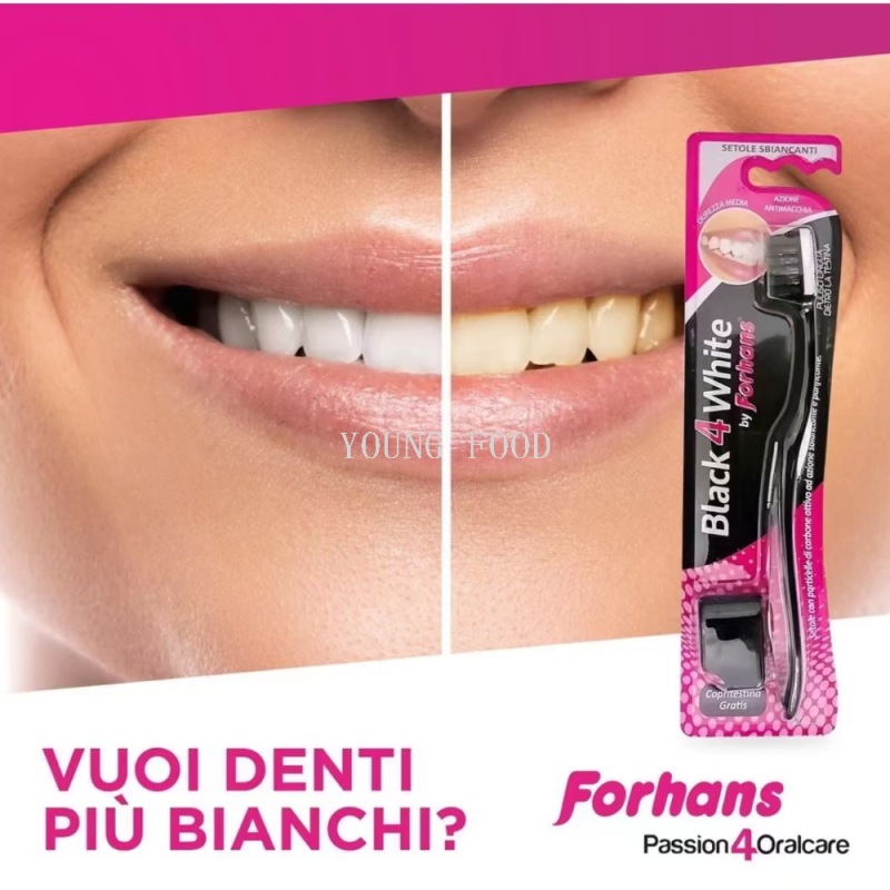 Free shipping wholesale Italian brand Forhans silver ion toothbrush, large-headed soft bristle brush for oral care