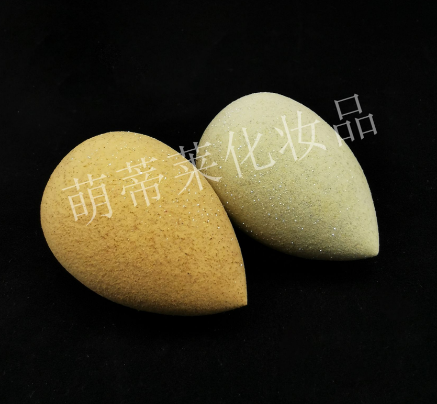 厂家直销带闪粉水滴粉扑 亲水性非乳胶葫芦化妆海绵粉扑闪光粉扑1