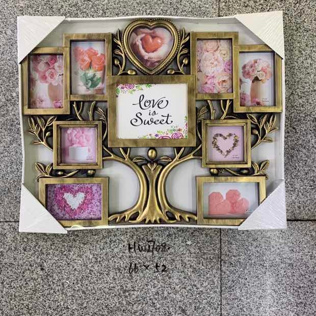 塑料相框钟可挂墙家庭树可放6寸4寸7寸8寸，可挂钟，可只放照片