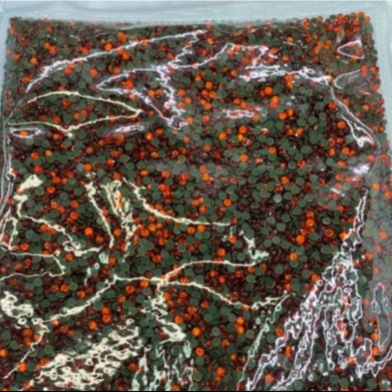 橘红色鞋帽衣服玻璃水钻烫钻