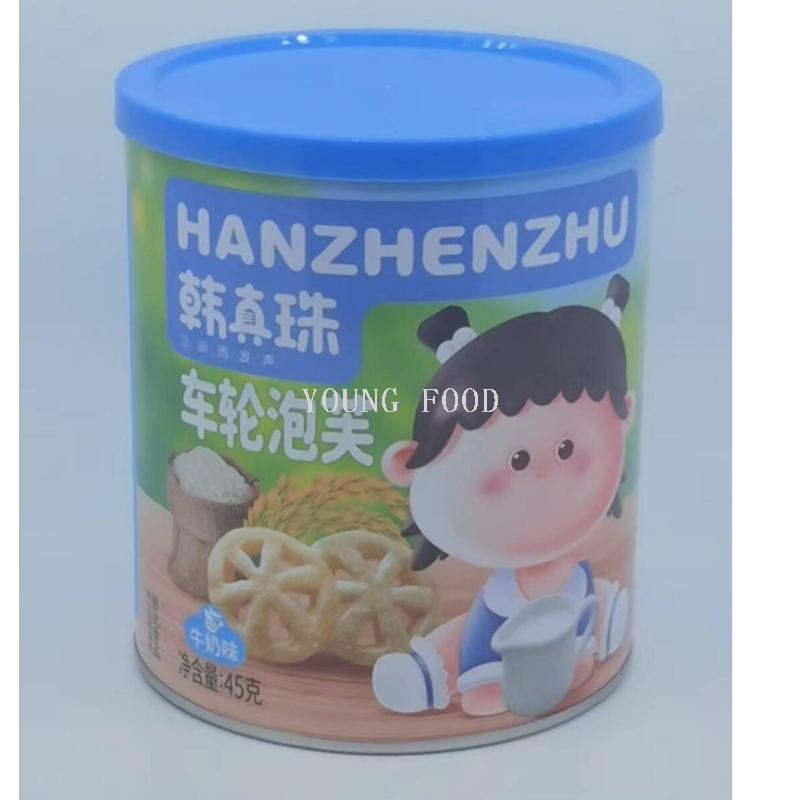 Free shipping for baby food, baby snacks, snack foods, cookies, small snacks, Hanjin Pearl cream puffs, strawberry flavor 50g Application Scenario