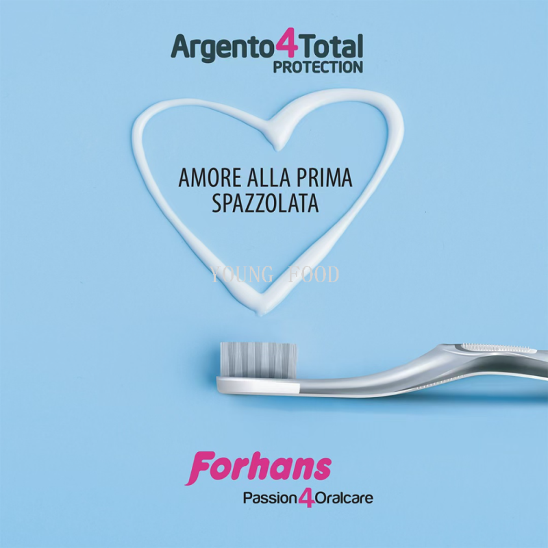 Free shipping wholesale Italian brand Forhans silver ion toothbrush, large-headed soft bristle brush for oral care Specification image