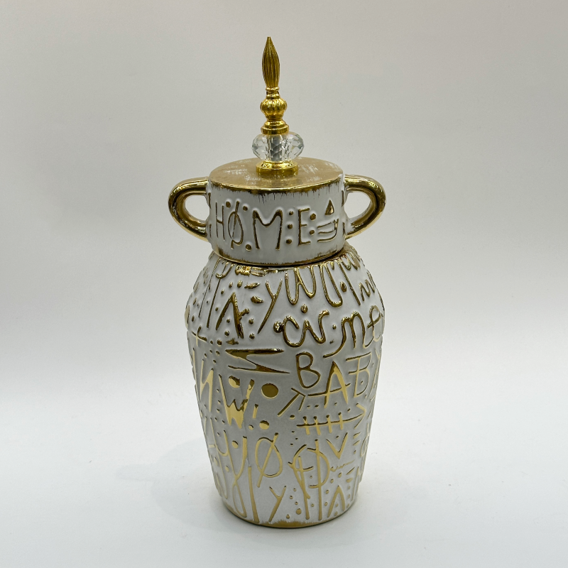New high-end retro Chinese ceramic vase handicrafts, living room TV cabinet ornaments, dining room entrance table, dried fresh flower decorative ornaments, flower arrangements, light luxury decorative ornaments, flower art, living room dining table ornaments, realistic flower arrangement pottery Item Picture