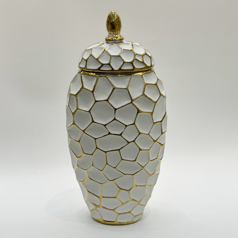 New high-end retro Chinese ceramic vase handicrafts, living room TV cabinet ornaments, dining room entrance table, dried fresh flower decorative ornaments, light luxury decorative ornaments, flower art, living room dining table ornaments, realistic flower arrangement pottery Specification image