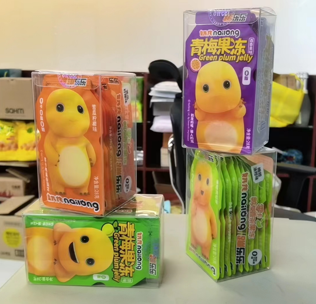 批发包邮蹦乐乐&奶龙青梅果冻百香果味280g水果冻休闲食品零食详情8