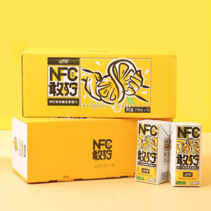 Free shipping wholesale snack food juice: Xiaolingjia Ganning NFC non-concentrated reconstituted Orange Juice 210ml*10 bottles per case