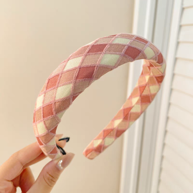 Pink sponge wide-brimmed hairband for women, 2025 new high-end pressure-sensitive hair band, height-increasing top of the head hair bundle, face-washing hairpin detail image 10
