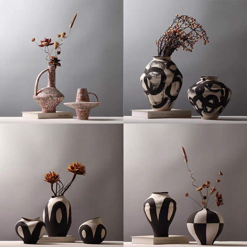 Craft gifts, ceramic cellophane vases, decorative vases, aromatherapy ornaments, home furnishings, creative craft ceramic vases, ceramic vases detail image 4