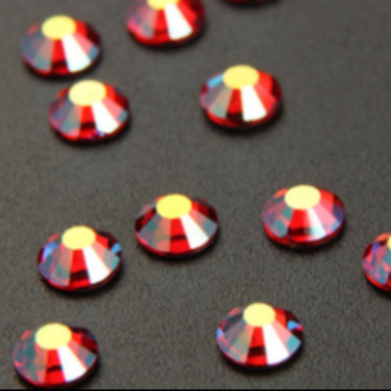 红AB钻SS10假双面钻玻璃烫钻美甲钻