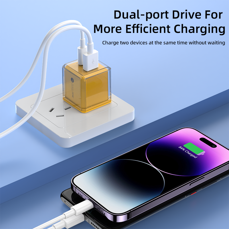 SUOGE charging head charger, digital charger, fast charging, multi-functional portable charger, compatible with Apple, Android mobile phones, tablet charger accessories, 30W Specification image