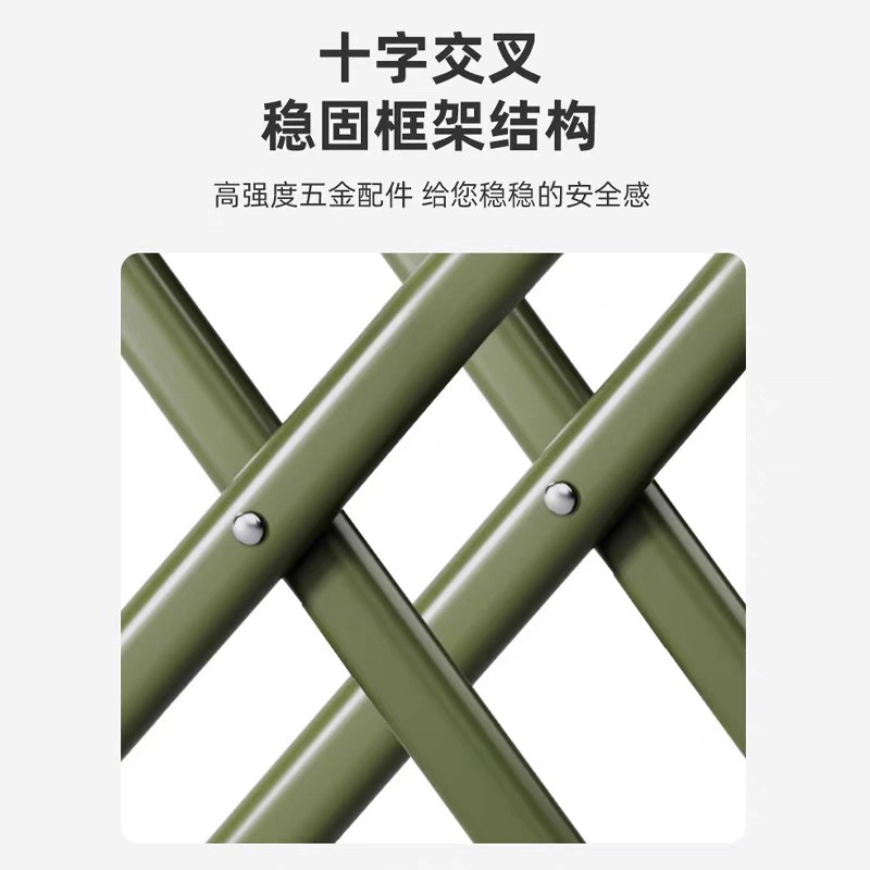 50 cm sponge tube green fabric bench, portable small stool, folding fishing stool, household outdoor adult train backrest folding chair detail image 4