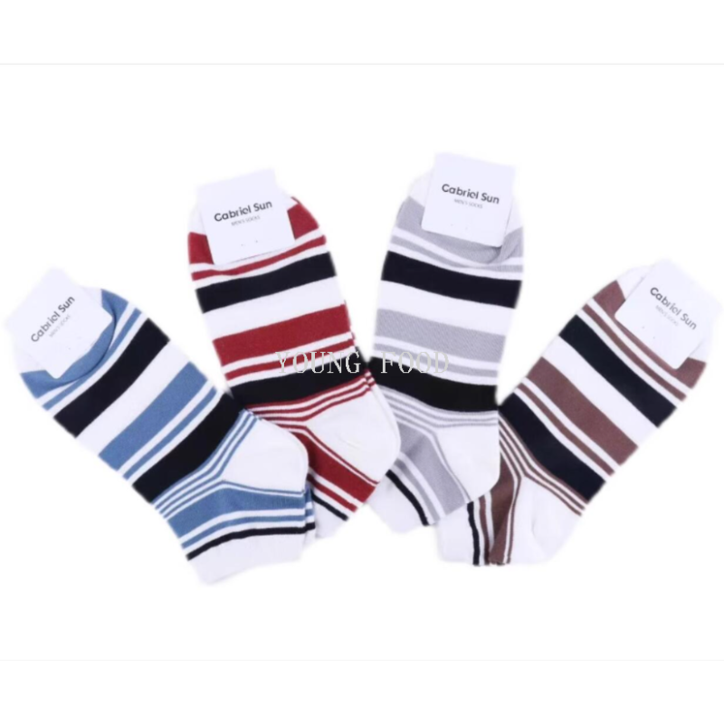 批发包邮MCA-4男士短袜 韩国进口袜子 条纹运动透气吸汗薄款袜子