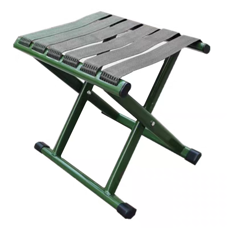 40 cm flat string silk green fabric bench, outdoor stool, folding stool, household portable fishing stool, outdoor stool, train folding chair, military thick stool Specification image