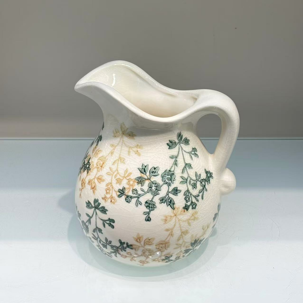 New high-end retro Chinese blue and white porcelain ceramic vase handicrafts, living room TV cabinet display items, dining room entrance table, dried fresh flower decorative display items, light luxury decorative display items, flower art table setting, realistic flower arrangement ceramic flowers