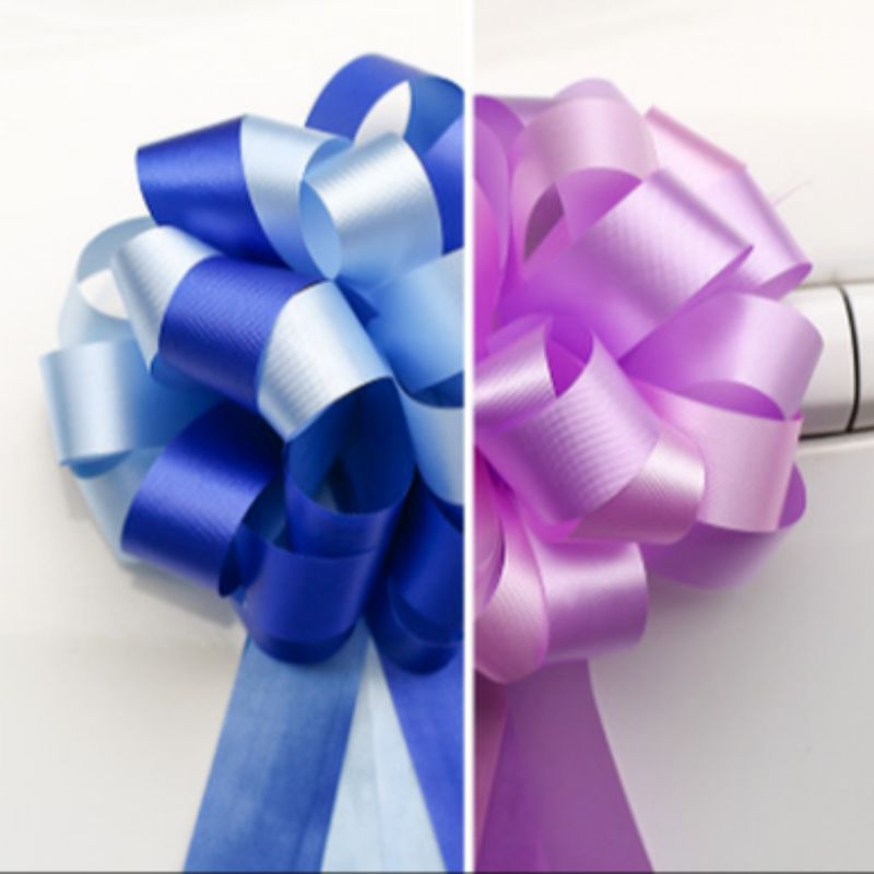 结婚婚车 装饰手拉花创意蝴蝶结车队花丝带彩带车拉花车门把手拉花