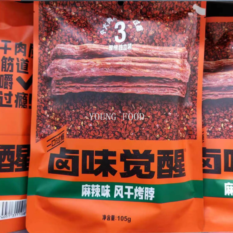 批发包邮休闲食品肉制品卤味下酒菜卤味觉醒风干烤脖香辣味105g产品图