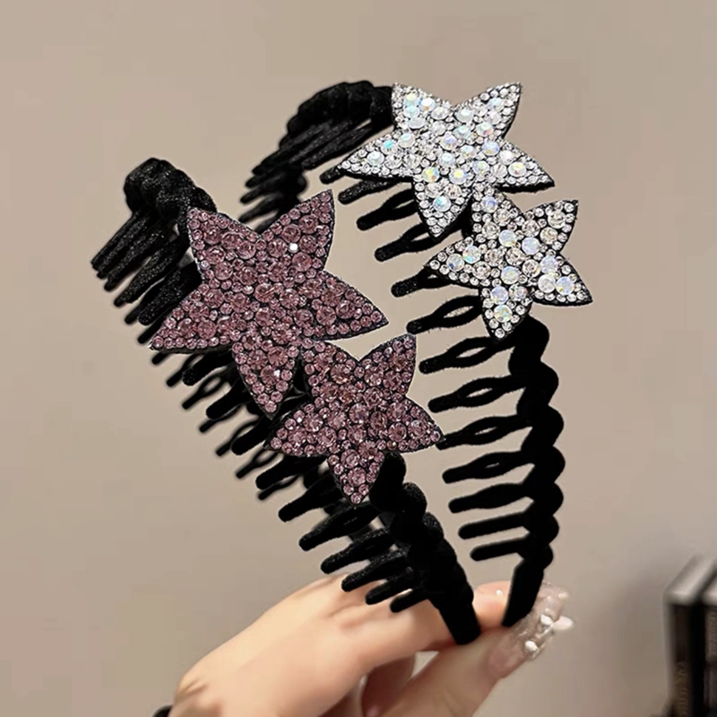 儿童刘海发箍发夹防滑不易掉不勒头洗漱碎发卡碎发整理植绒头箍女