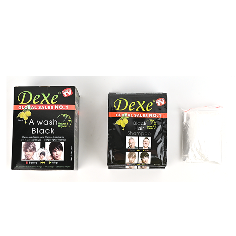 跨境Dexe植物染发剂一洗就黑十连包自然黑盖白发一梳黑洗头不伤发染发剂男女染染发剂染发剂男女染染发膏染发剂染详情3