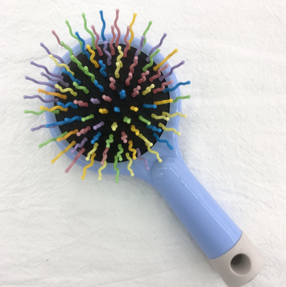 美发梳镜子气垫按摩梳塑料按摩防静电梳子塑料印花可爱气囊梳子 1