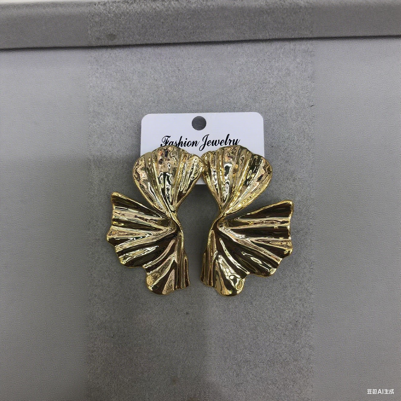 思源饰品 电镀环形耳环耳饰饰品 时尚百搭耳饰 精致饰品设计感潮流款饰品 电镀KC金色铁片耳环