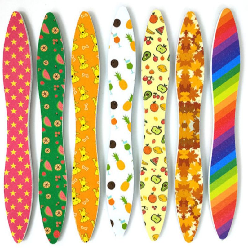 彩色印花指甲锉指甲打磨工具