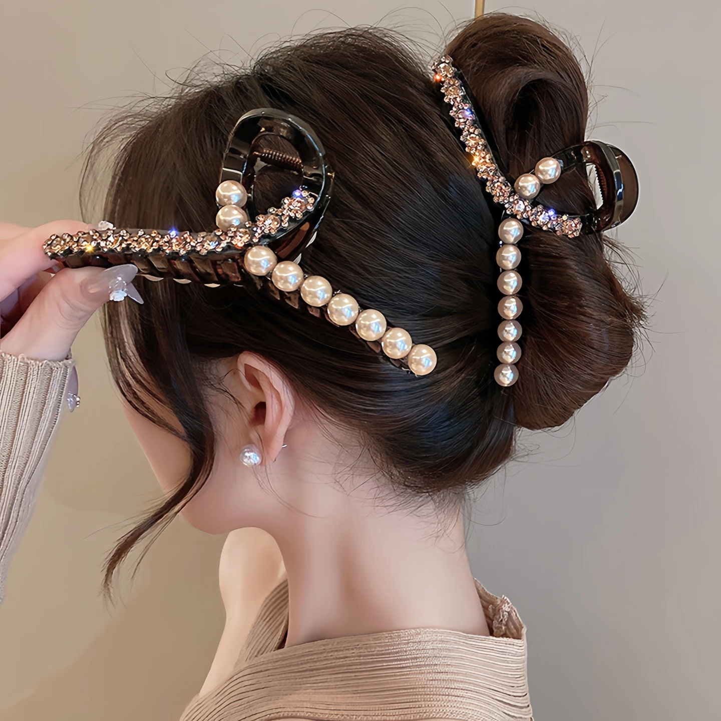 抓夹高级款2025鲨鱼夹后脑勺盘发百搭鲨鱼夹发夹