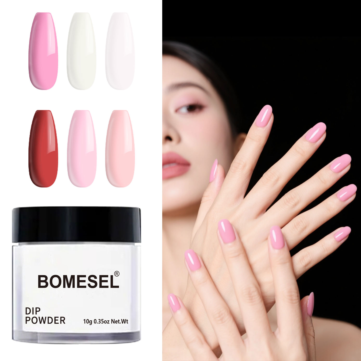 Youdaoplaceholder0 Powder nail care soaking powder, multi-color odorless, naturally air-dried crystal powder, carved powder, acrylic powder Specification image