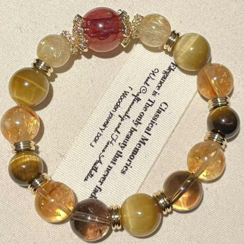 Crystal Ceramic Agarwood Bracelet, A Fashionable And Versatile Collectible, Is Made Of Natural Materials And Available In Multiple Styles details Picture