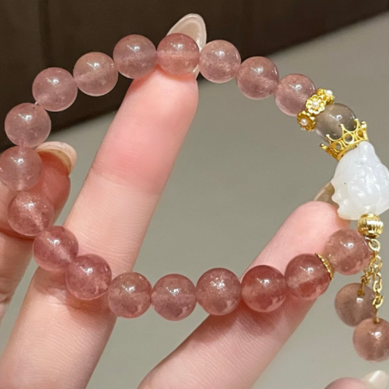 水晶陶瓷沉香手串文玩手饰时尚手链男女款天然材质精品搭配礼品