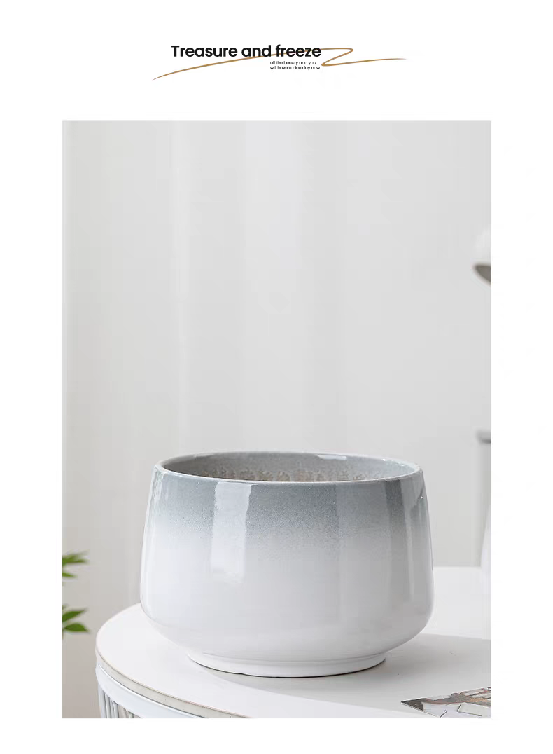 A variety of garden flower POTS and ceramic containers are available for selection, suitable for flower POTS, potted plants, washbasins, and multi-purpose home decoration details Picture