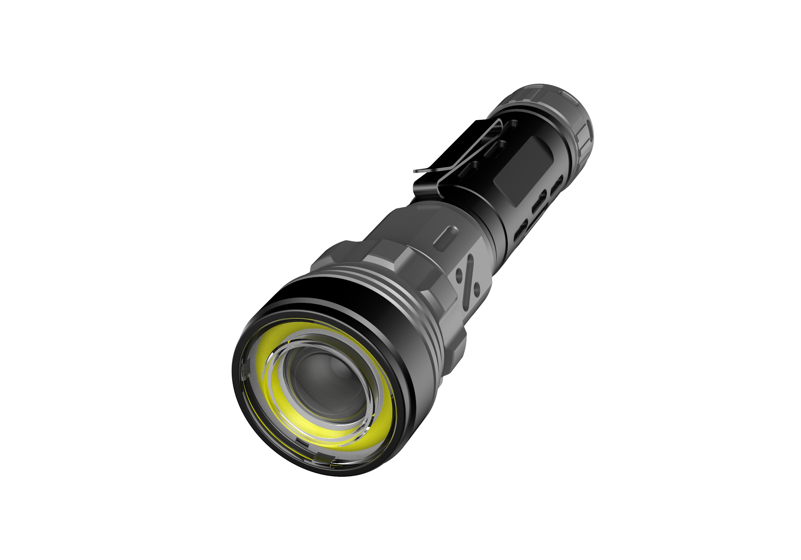 X118 Aluminum flashlight, USB charging, aluminum alloy flashlight, high-brightness long-range white laser flashlight, COB strong light flashlight - hold it together for home and outdoor use Application Scenario