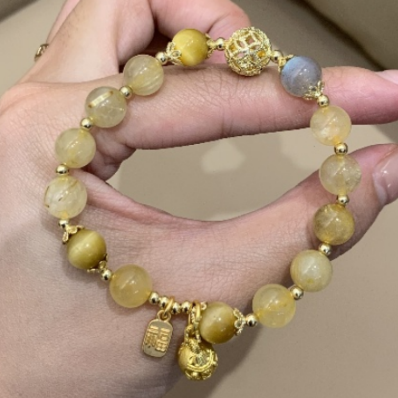 水晶陶瓷沉香手串文玩手饰多彩手链时尚个性搭配礼品收藏